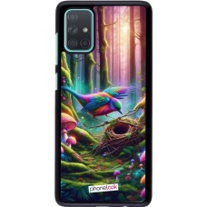 Samsung Galaxy A71 Case Hülle - Vogel Nest Wald