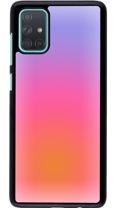 Samsung Galaxy A71 Case Hülle - Orange Pink Blue Gradient