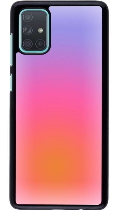 Coque Samsung Galaxy A71 - Orange Pink Blue Gradient