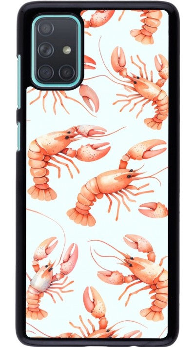 Samsung Galaxy A71 Case Hülle - Muster von pastellfarbenen Hummern