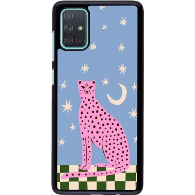 Coque Samsung Galaxy A71 - Pink leopard with stars 2026