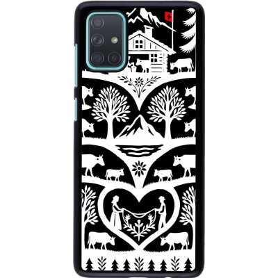 Coque Samsung Galaxy A71 - Poya Suisse 2 noir