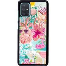 Samsung Galaxy A71 Case Hülle - Preppy Collage Aloha