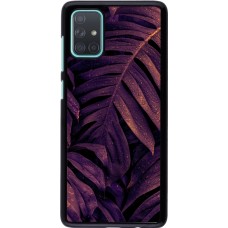Samsung Galaxy A71 Case Hülle - Purple Light Leaves
