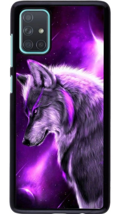 Coque Samsung Galaxy A71 - Purple Sky Wolf
