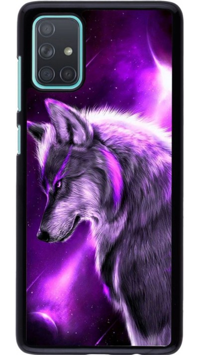 Hülle Samsung Galaxy A71 - Purple Sky Wolf