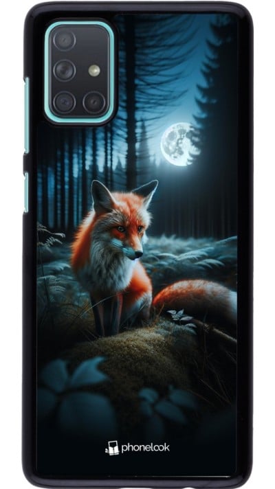 Coque Samsung Galaxy A71 - Renard lune forêt
