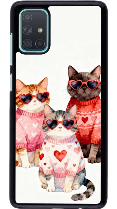 Coque Samsung Galaxy A71 - Saint Valentines Day 26 Cat Love