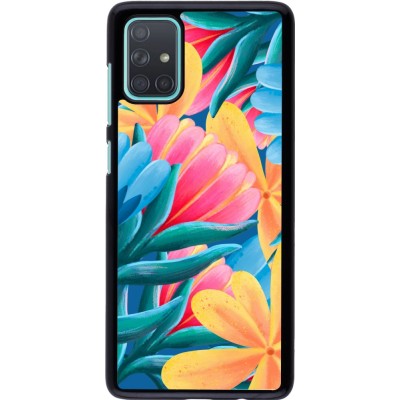 Samsung Galaxy A71 Case Hülle - Spring 23 colorful flowers