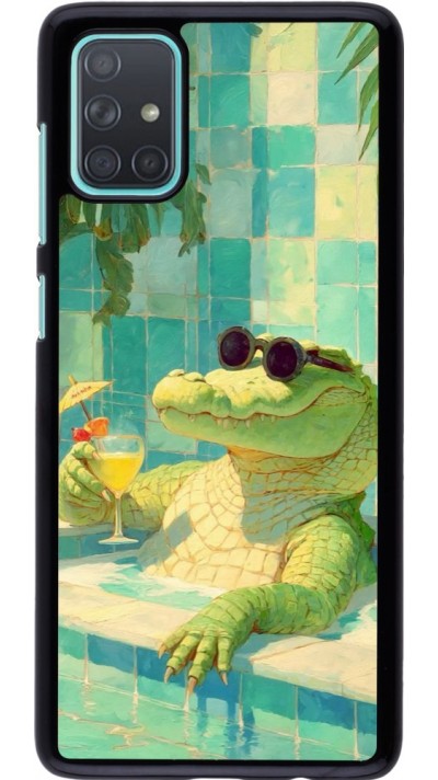 Samsung Galaxy A71 Case Hülle - Crocodile in the swimming pool Summer 2026
