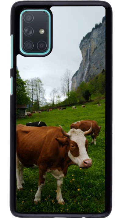 Coque Samsung Galaxy A71 - Fête Nationale Suisse Vaches