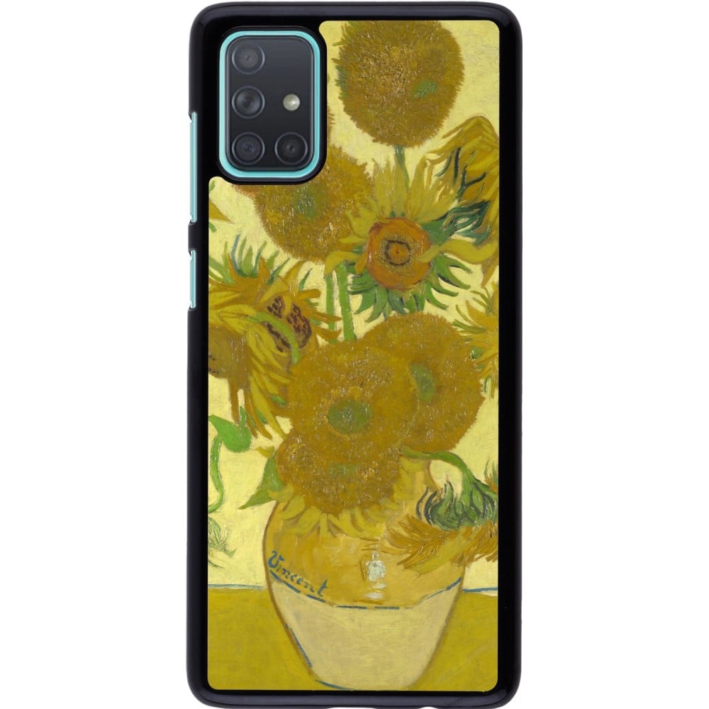 Samsung Galaxy A71 Case Hülle - Kunstbild - Sonnenblumen  - Van Gogh