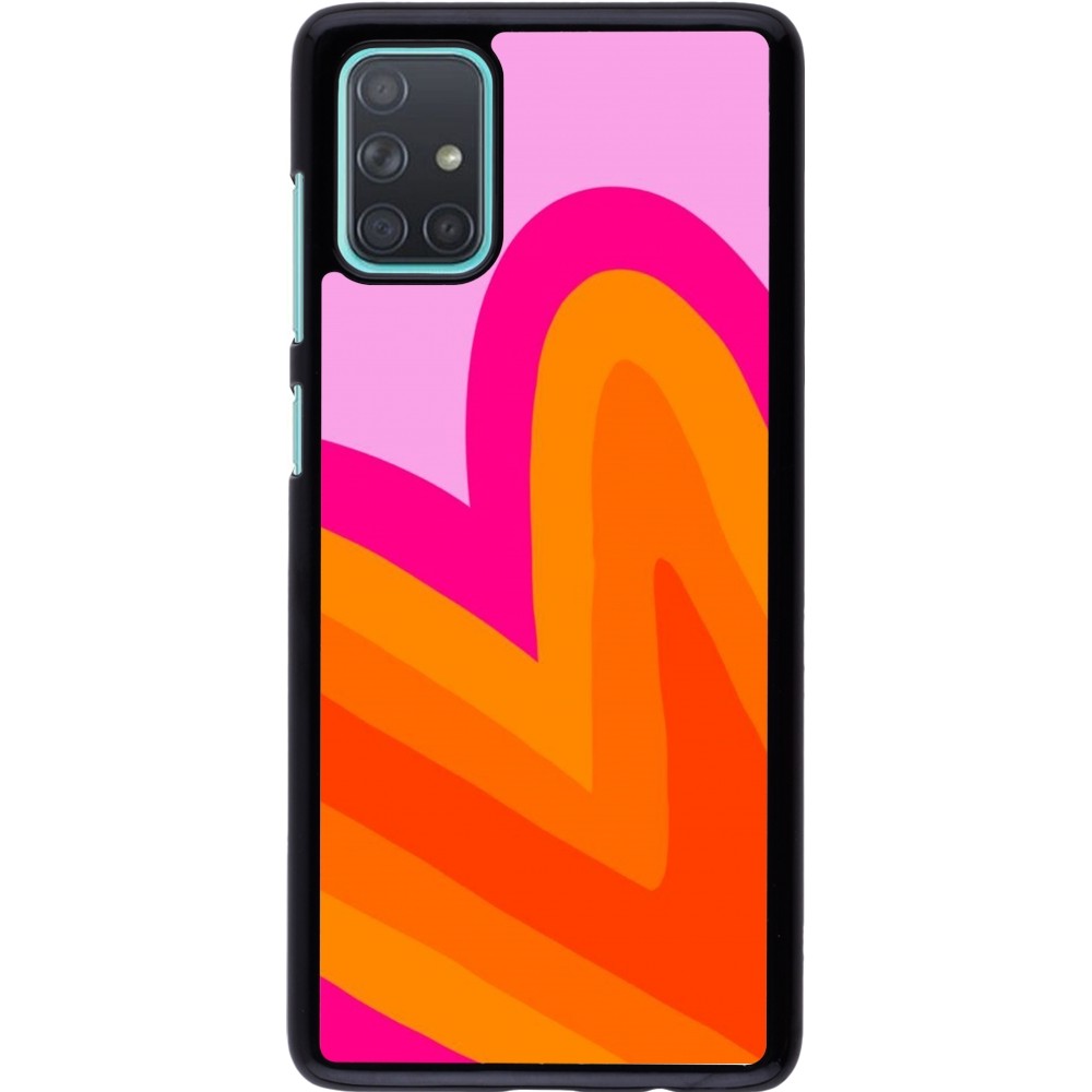 Samsung Galaxy A71 Case Hülle - Valentine 2024 heart gradient