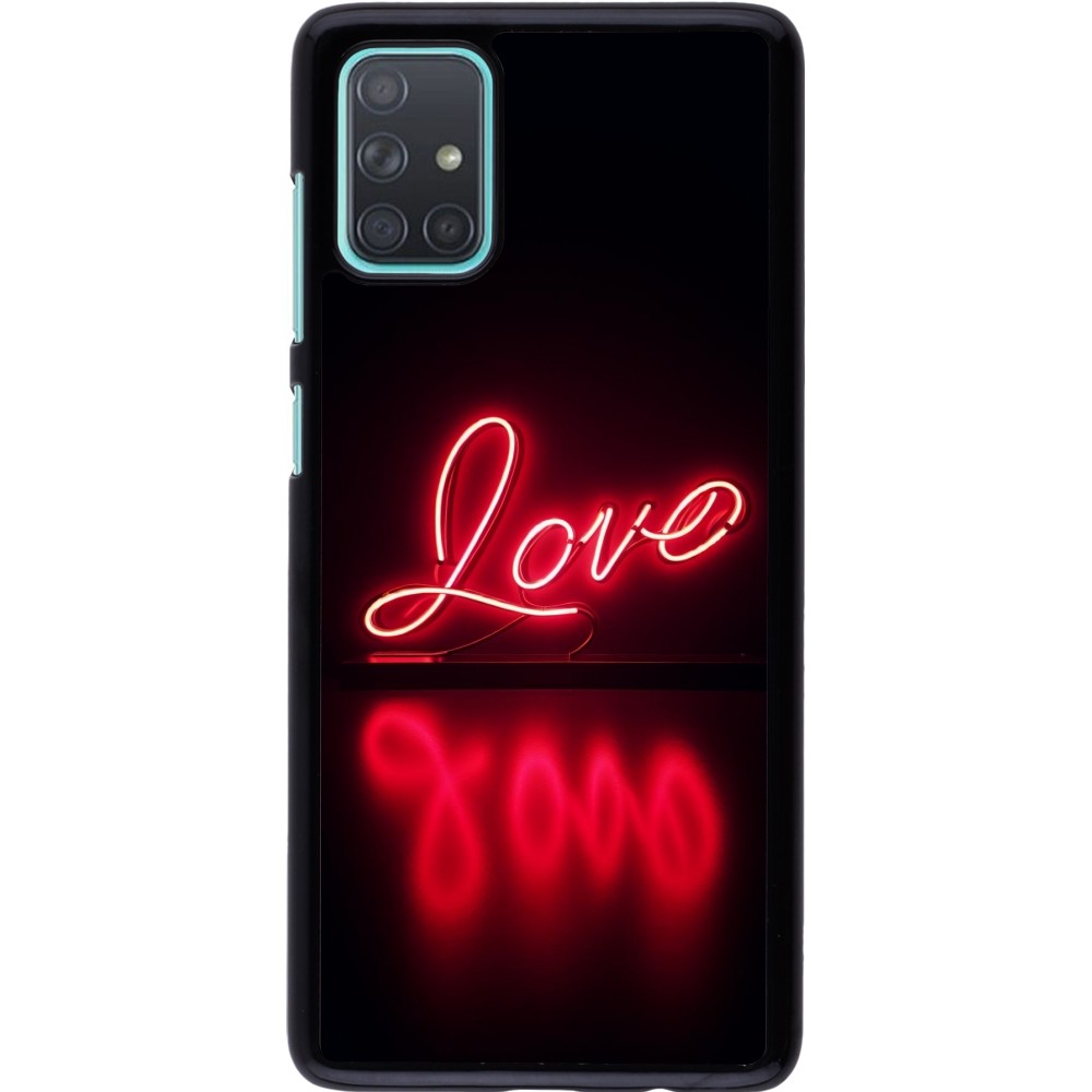 Samsung Galaxy A71 Case Hülle - Valentine 2025 Neon Liebe