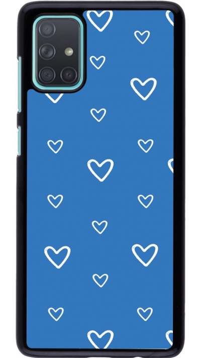 Coque Samsung Galaxy A71 - Valentine 2023 blue hearts