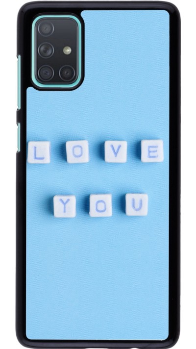 Coque Samsung Galaxy A71 - Valentine 2023 blue love you