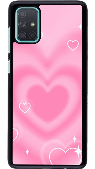 Coque Samsung Galaxy A71 - Valentine 2023 degraded pink hearts