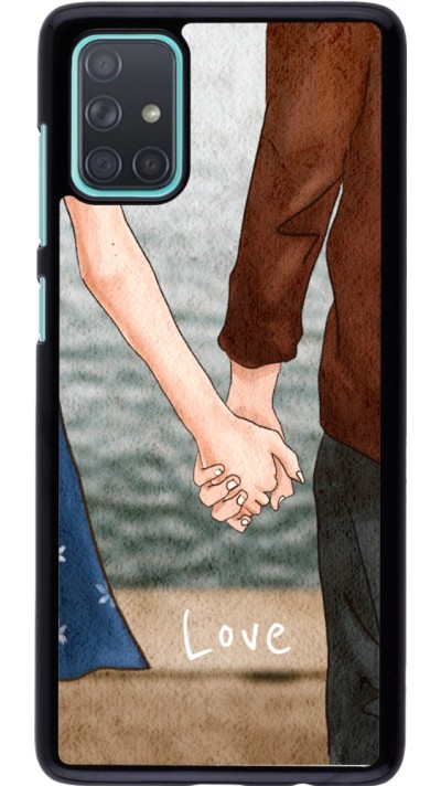 Coque Samsung Galaxy A71 - Valentine 2023 lovers holding hands