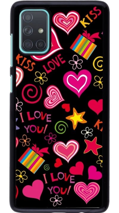 Coque Samsung Galaxy A71 - Valentine 2023 love symbols