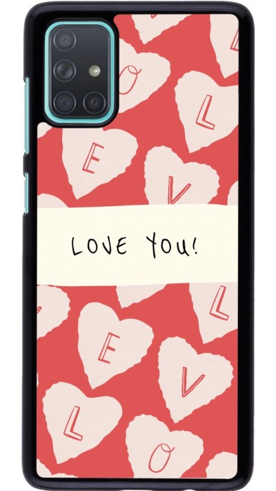 Coque Samsung Galaxy A71 - Valentine 2023 love you note