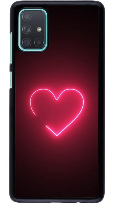 Coque Samsung Galaxy A71 - Valentine 2023 single neon heart