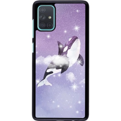 Coque Samsung Galaxy A71 - Whale in sparking stars