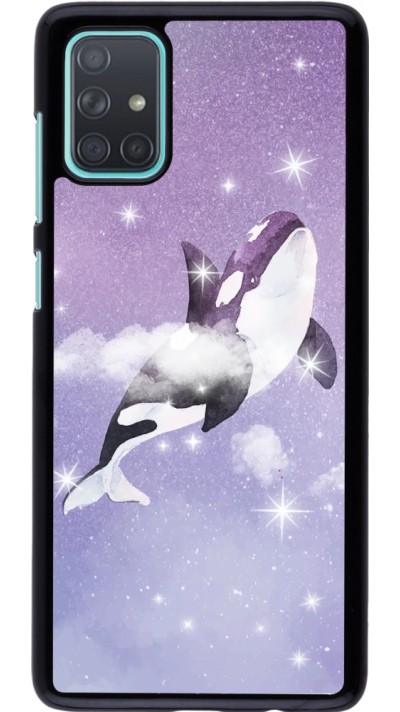 Coque Samsung Galaxy A71 - Whale in sparking stars