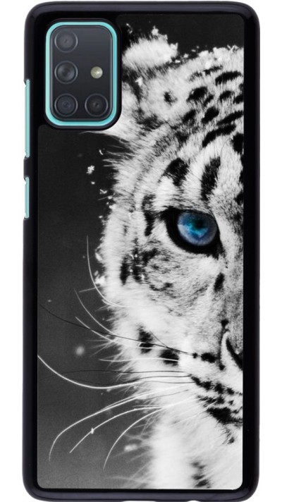 Coque Samsung Galaxy A71 - White tiger blue eye