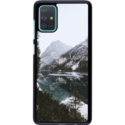 Samsung Galaxy A71 Case Hülle - Winter 22 snowy mountain and lake