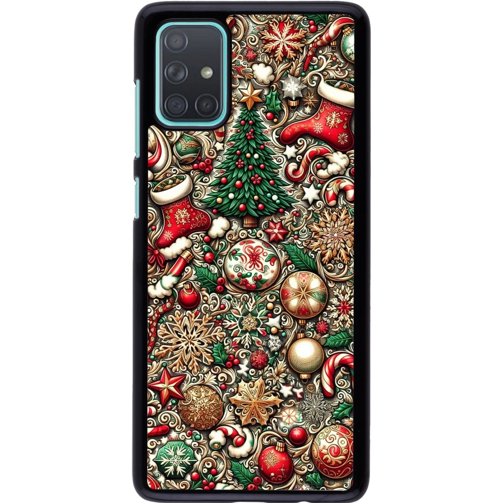 Samsung Galaxy A71 Case Hülle - Weihnachten 2023 Mikromuster