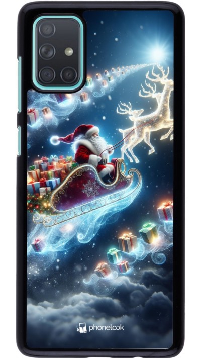 Coque Samsung Galaxy A71 - Noël 2023 Père Noël enchanté