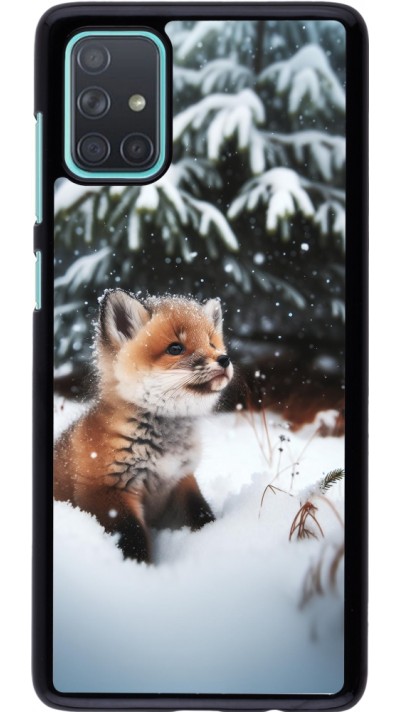 Coque Samsung Galaxy A71 - Noël 2023 Renardeau sapin