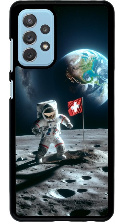 Coque Samsung Galaxy A72 - Astro Suisse sur lune