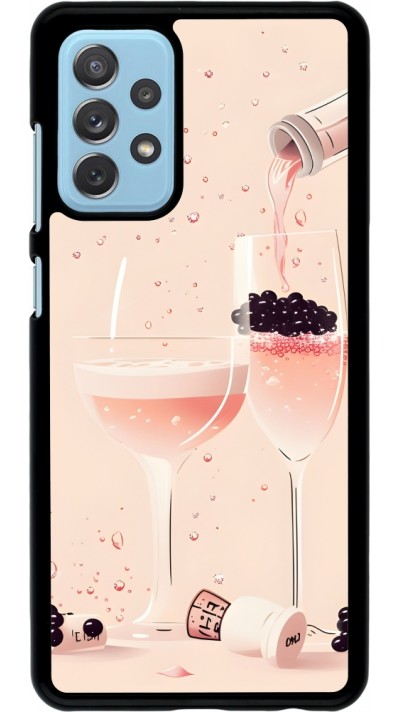 Samsung Galaxy A72 Case Hülle - Champagne Pouring Pink