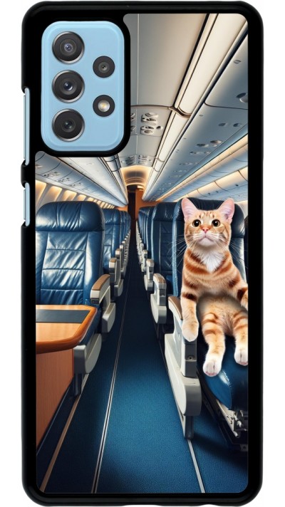 Coque Samsung Galaxy A72 - Chat dans un avion