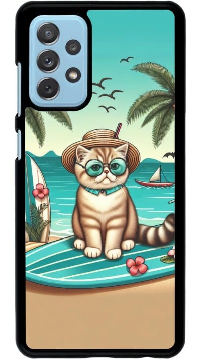 Samsung Galaxy A72 Case Hülle - Chat Surf Stil