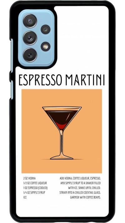 Samsung Galaxy A72 Case Hülle - Cocktail Rezept Espresso Martini