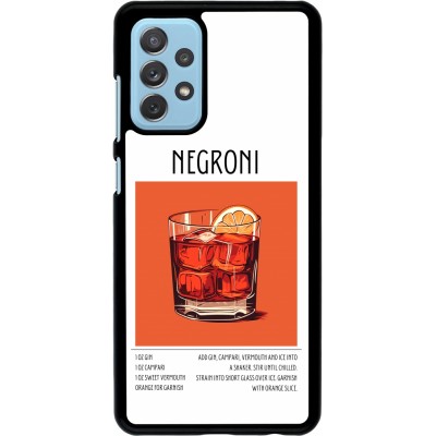 Samsung Galaxy A72 Case Hülle - Cocktail Rezept Negroni