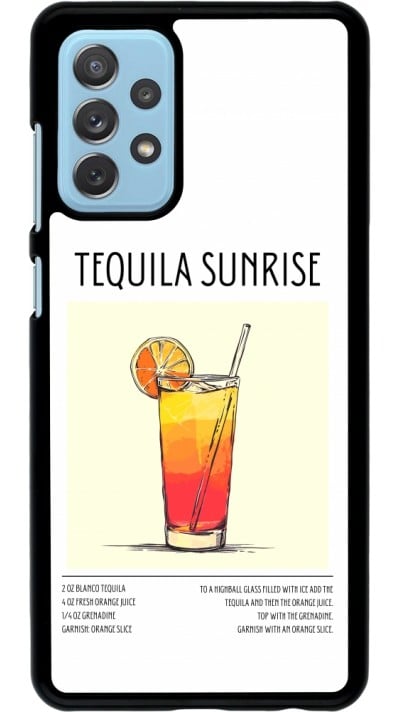 Samsung Galaxy A72 Case Hülle - Cocktail Rezept Tequila Sunrise