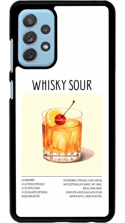 Samsung Galaxy A72 Case Hülle - Cocktail Rezept Whisky Sour