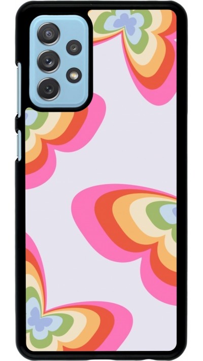 Samsung Galaxy A72 Case Hülle - Easter 2024 rainbow butterflies