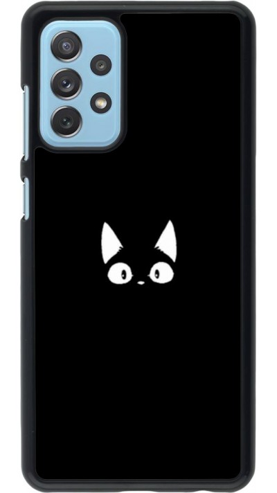 Hülle Samsung Galaxy A72 - Funny cat on black