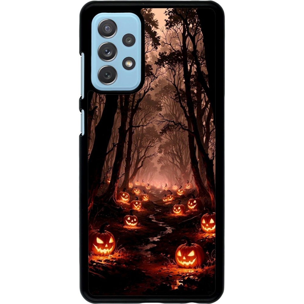 Samsung Galaxy A72 Case Hülle - Halloween 2025 Road of Terrifying Pumpkins