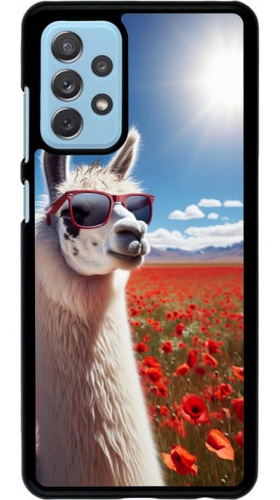Coque Samsung Galaxy A72 - Lama Chic en Coquelicot