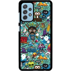 Coque Samsung Galaxy A72 - Mixed Cartoons Turquoise