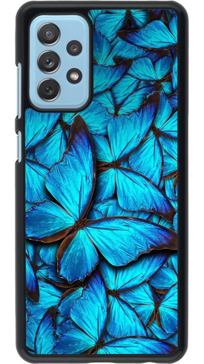 Hülle Samsung Galaxy A72 - Papillon - Bleu