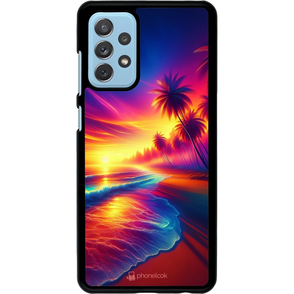 Samsung Galaxy A72 Case Hülle - Strand Sonnenuntergang auffällig