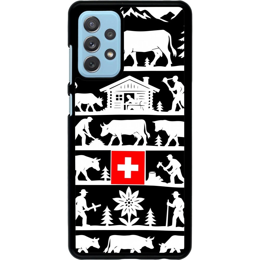 Coque Samsung Galaxy A72 - Poya Suisse 1 noir