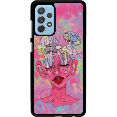 Samsung Galaxy A72 Case Hülle - Psychedelic pink mushroom
