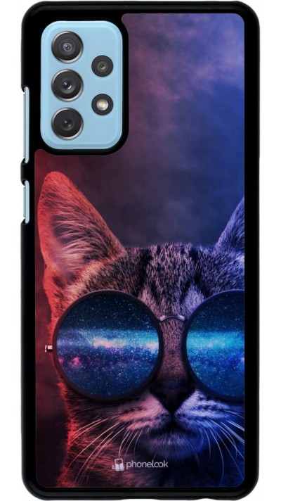 Hülle Samsung Galaxy A72 - Red Blue Cat Glasses